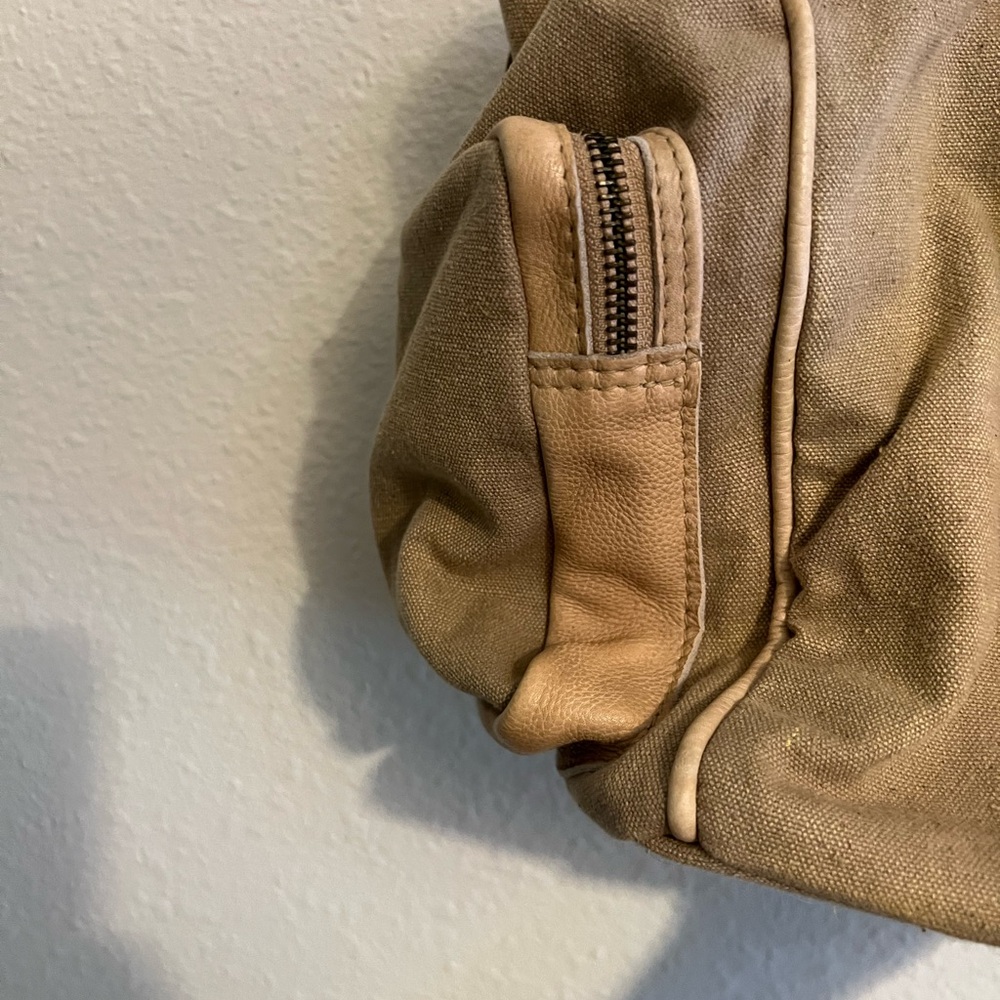 NWT Free People Cape Canvas Tote in Tea Stain - Picture 8 of 10